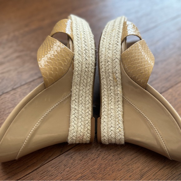 Nude wedge sandals by in size 6.5US. Used twice, in like new condition. - Picture 2 of 7